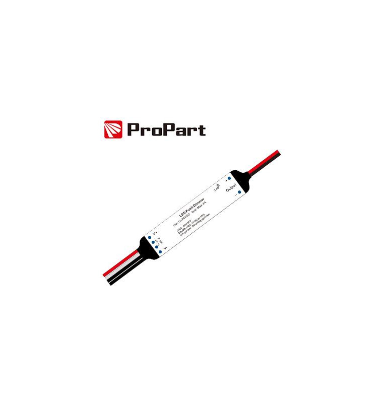 Dimmer RF e Push 1 canale - 12/24V, 1ch 3A/CH, RF 2.4G