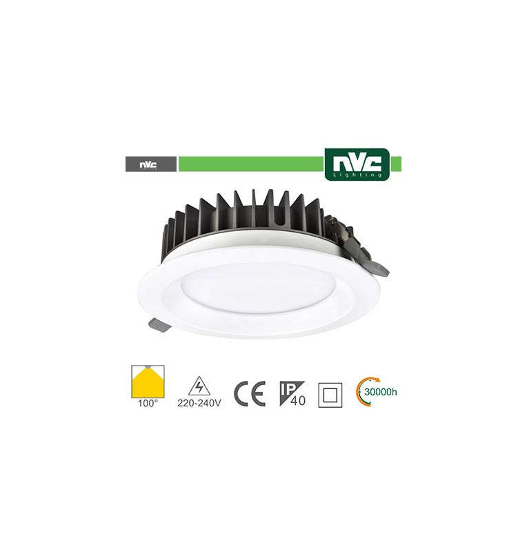 Downlight LED IP40 15W 3000K 1125LM 100º FORO:125mm