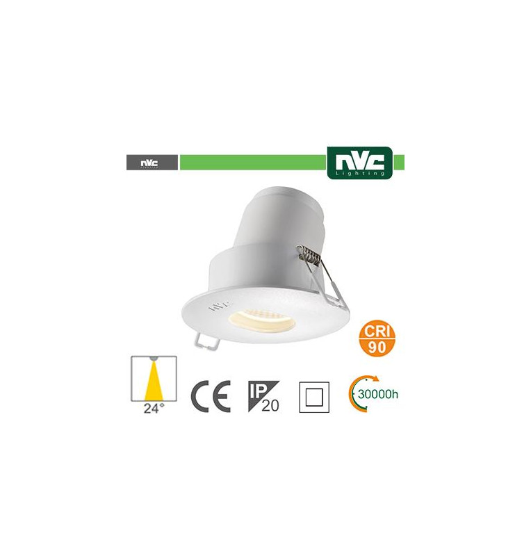 Faro direzionabile LED IP20 9W 3000K 700LM 24º FORO:95mm