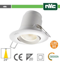 Faro direzionabile LED IP20 9W 3000K 700LM 24º FORO:95mm