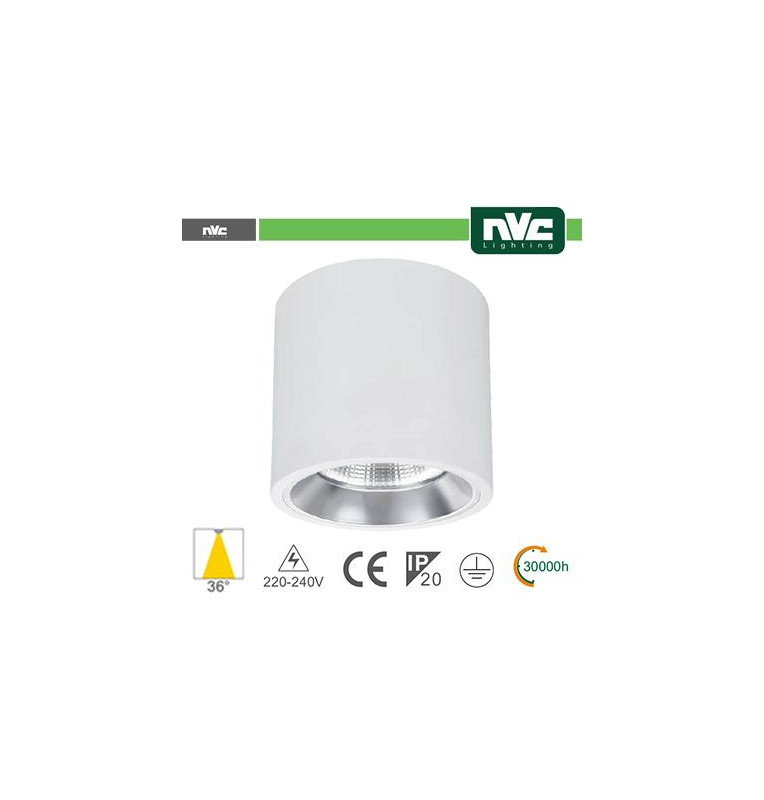 Downlight Sporgente - IP20 24W 2000LM 3000K 36°