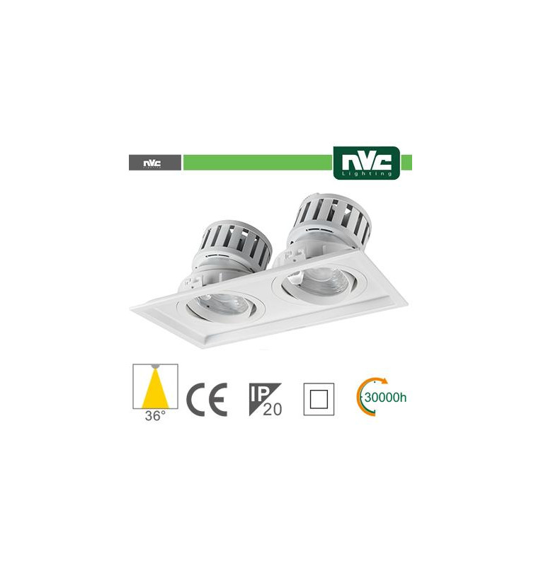 Incasso Multi lampada - 48w(2x24w) 3000k 4270lm 36° PF95