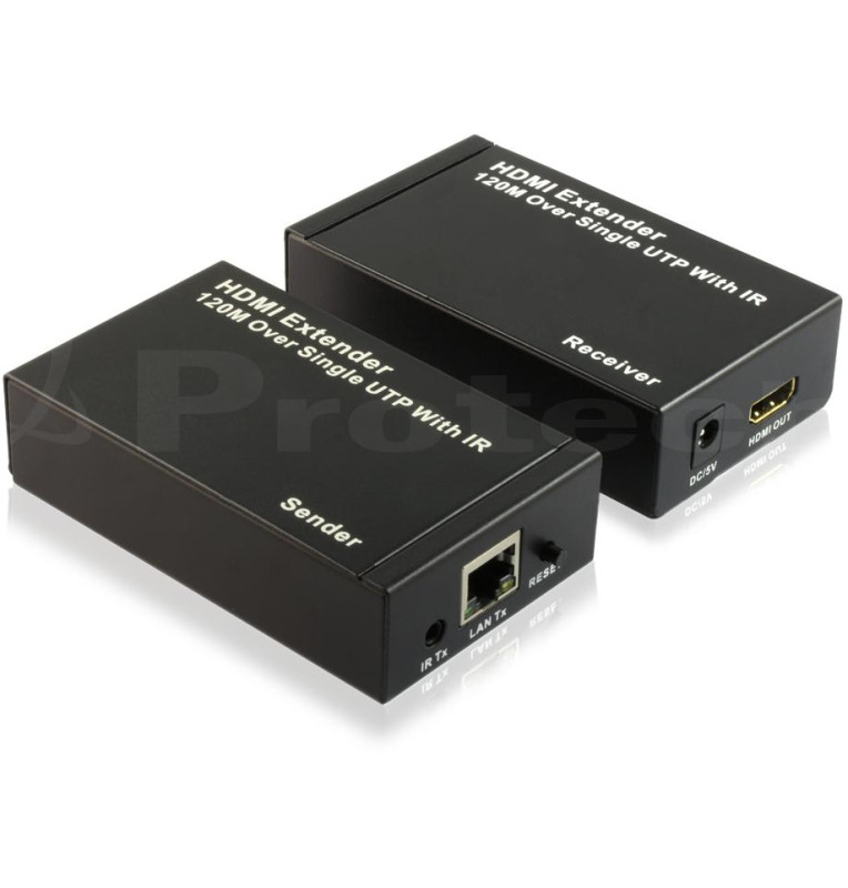 Kit TX-RX Extender HDMI, Over TCP/IP 120MT, (1:N) 1080p@60