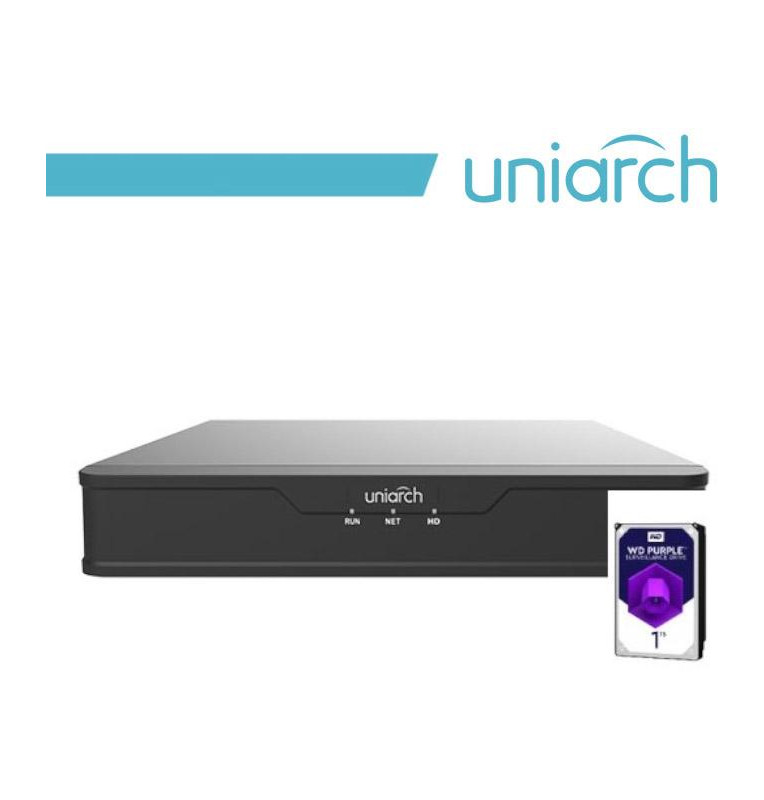 XVR Uniarch 8 Canali 5 in 1, 4 MP@15fps, HDD 1TB incluso