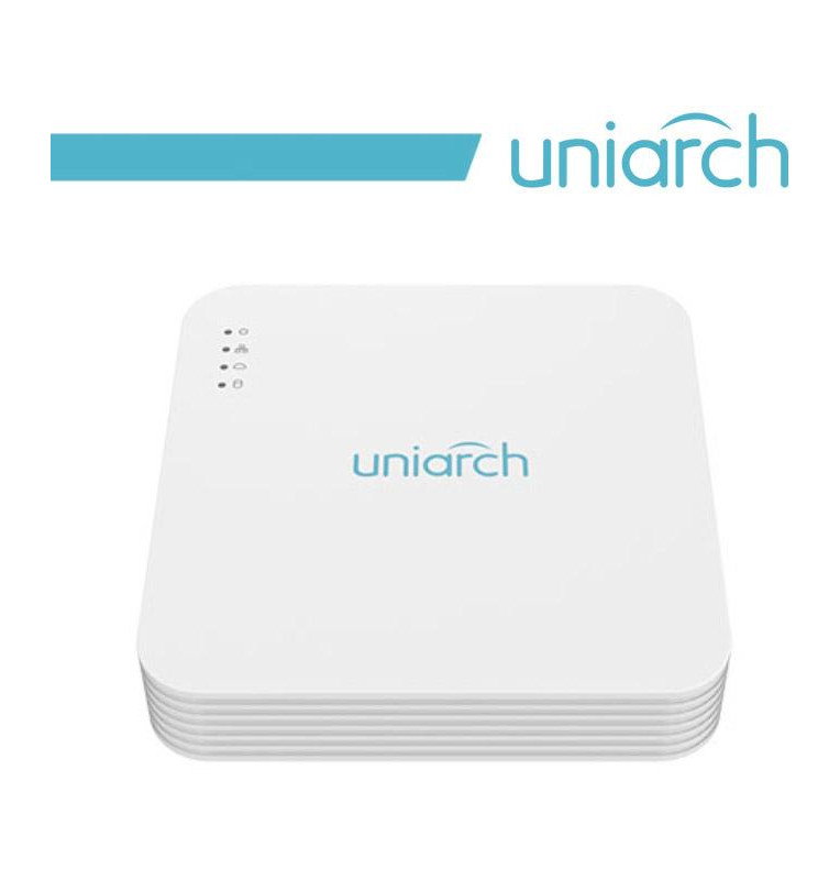 NVR Uniarch 4 Canali 8 Megapixel, 4 Porte PoE