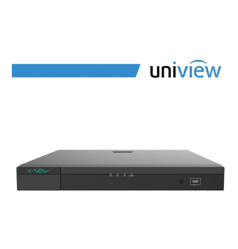 NVR K-NEW Uniview 32 Canali 4K, 2 SATA, Senza Porte PoE