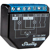 Shelly Plus 2PM - Smart Relay Tapparelle 16A AC/DC WiFi + PM