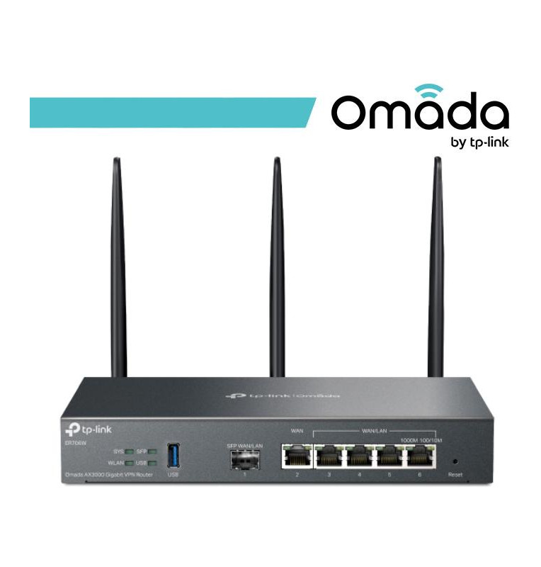 Omada Router VPN Multi WAN - Wi-Fi 6 AX3000 - ER706W