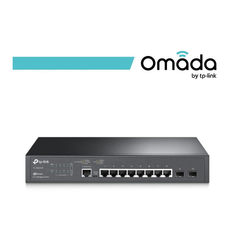 Omada Switch Managed L2+ con 8 Porte Gigabit e 2 Slot SFP - SG3210