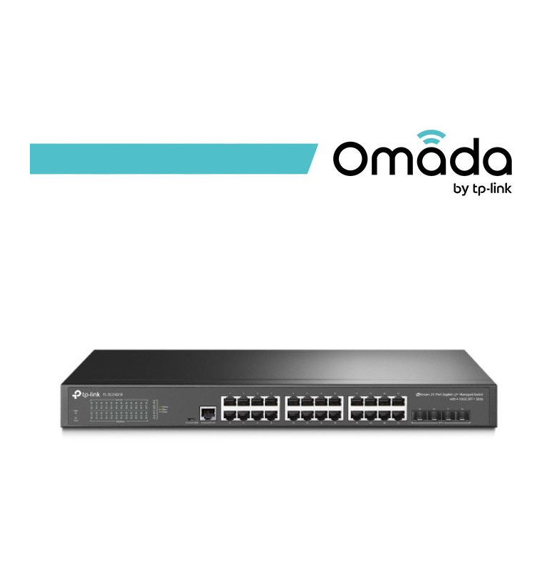 Omada Switch Managed L2+ 24 Porte Gigabit e 4 Slot SFP+ 10GE - SG3428X