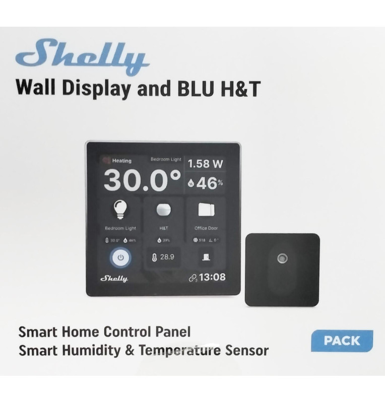 Shelly Wall Display+Sensore H&T - Pannello con Display touch